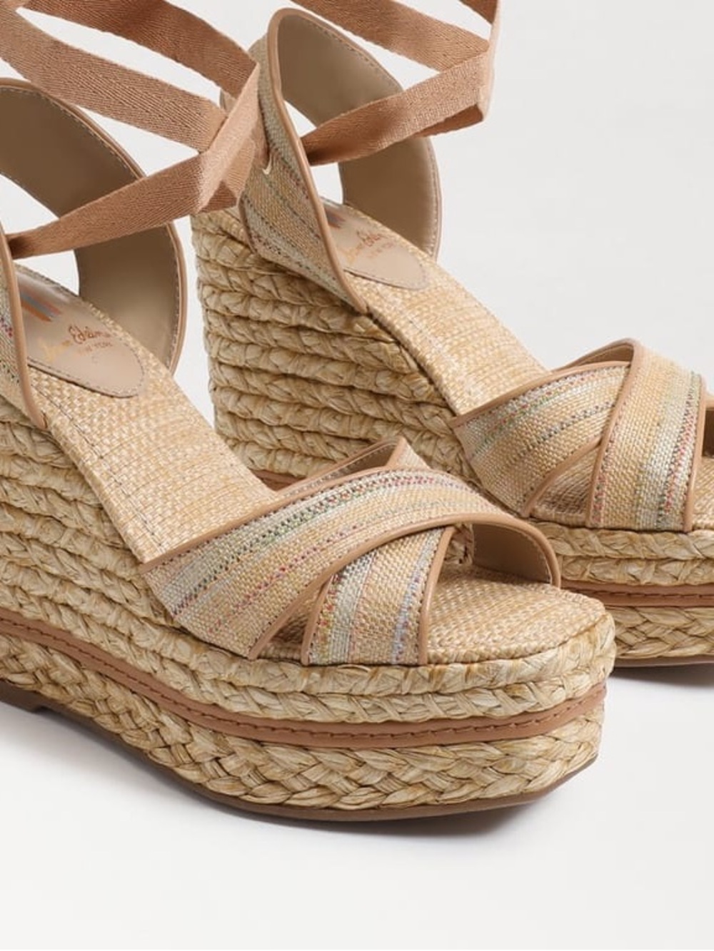 Sam Edelman Espadrille Wedge Sandals - Beige/Tan